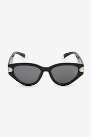 Black Polarized Pearl Cateye Sunglasses - Image 4 of 5