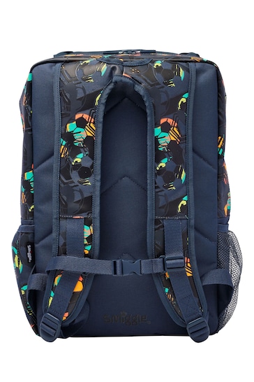 Smiggle Black Wild Side Attach Foldover Backpack