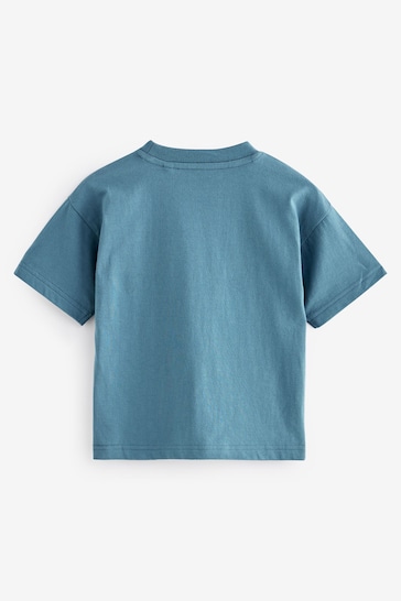 Blue Padded Mickey Short Sleeve T-Shirt (3mths-7yrs)