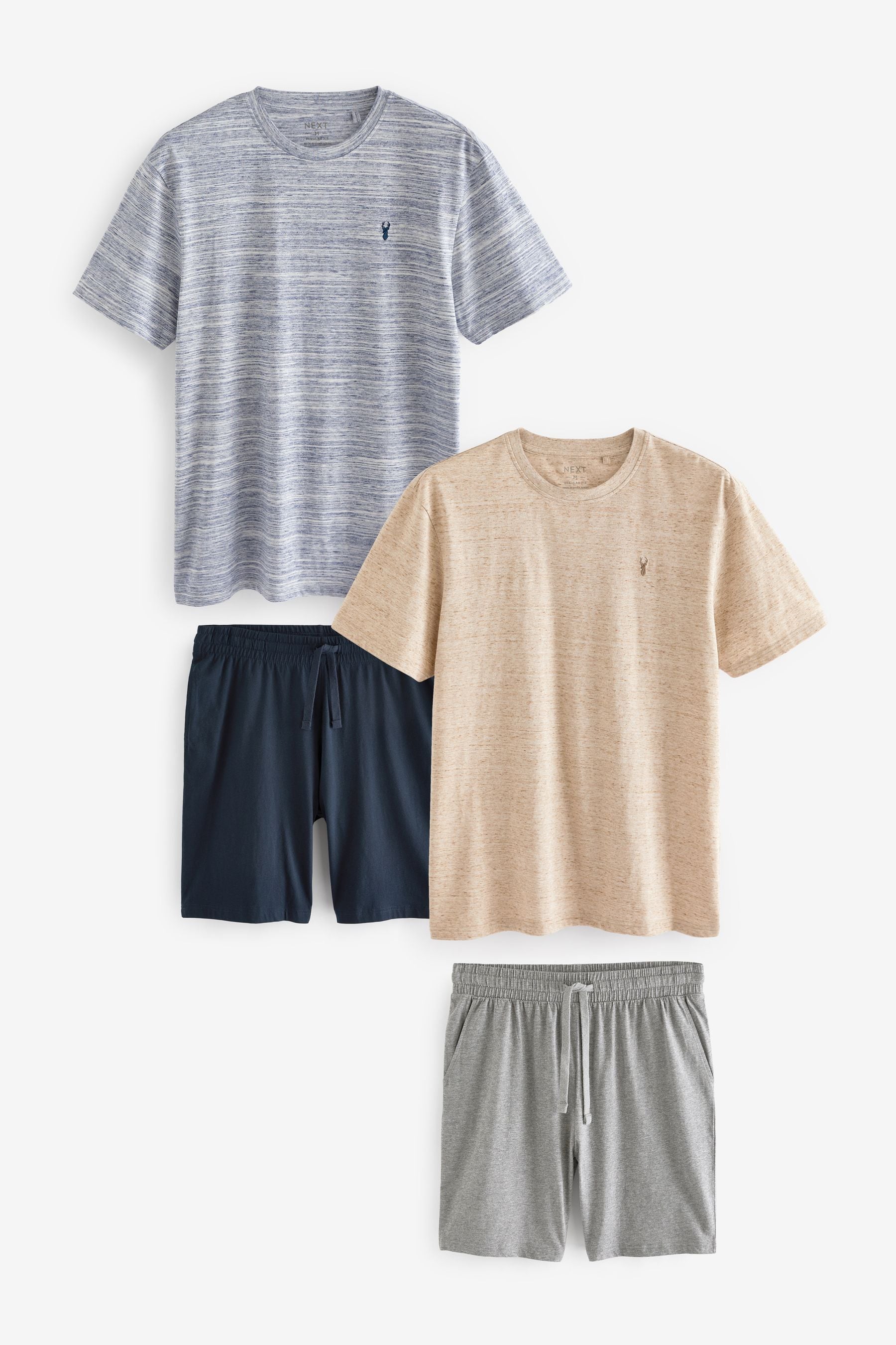 Men's cotton pyjama shorts set top