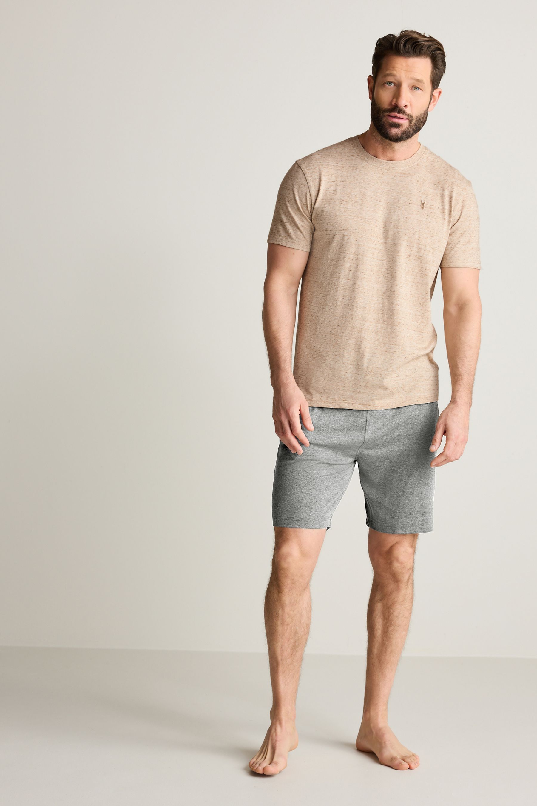 Buy Stone Blue 100 Cotton Jersey Pyjama Shorts Set 2 Pack from Next Luxembourg