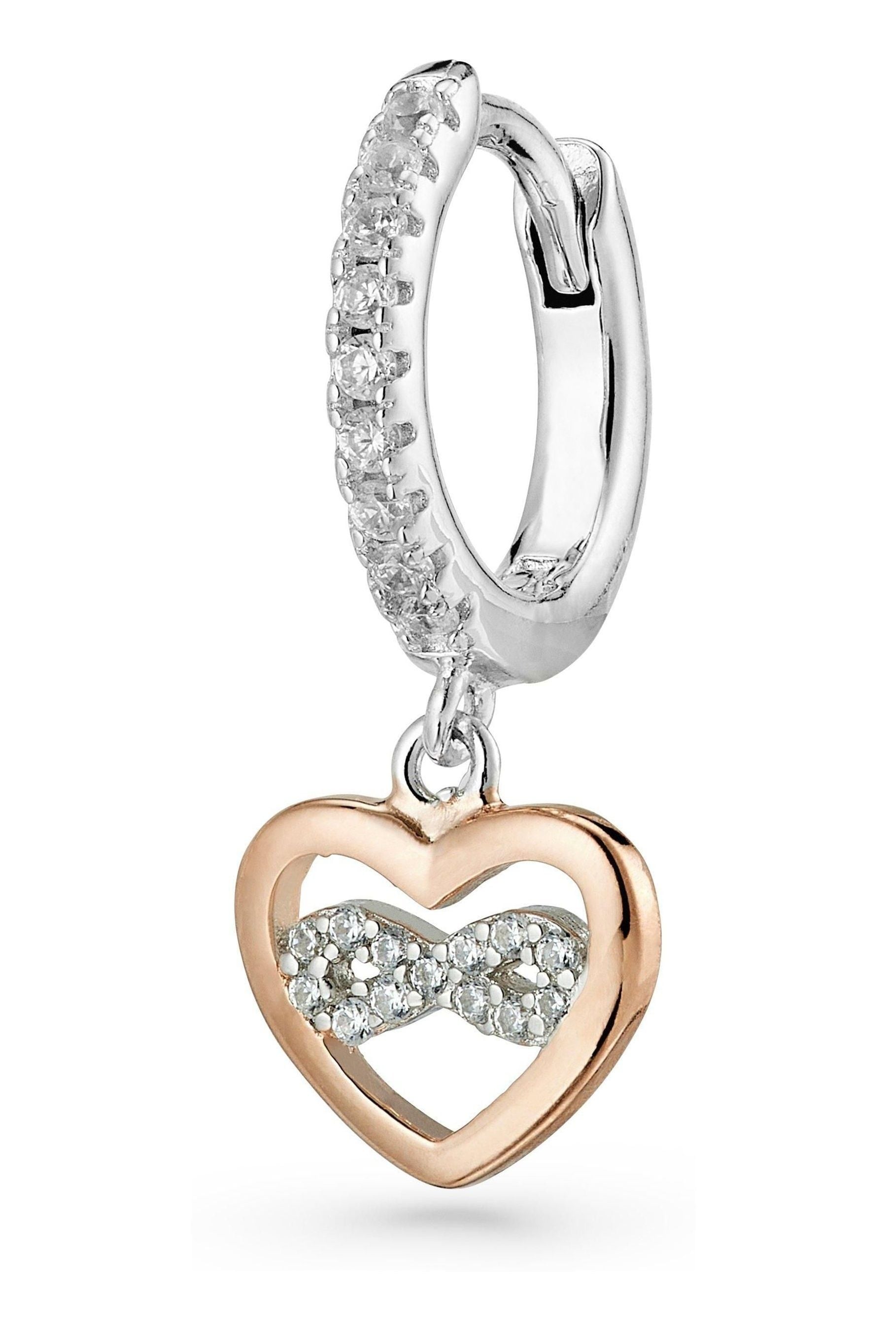 Buy Beaverbrooks Plated Cubic Zirconia Heart Infinity Drop Hoop Earrings from the Next UK online shop