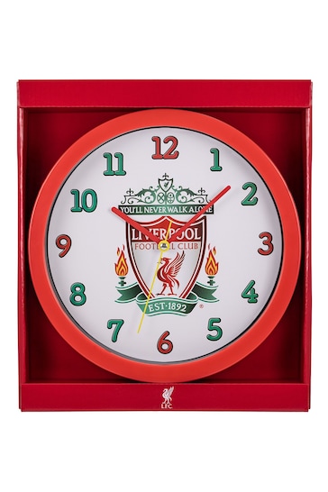 Peers Hardy Red Official Liverpool Football Club Wall Clock