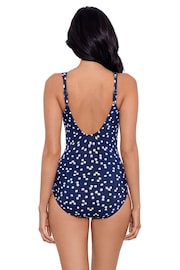 Miraclesuit Navy Tummy Control Oceanus Polka Dot Plunge Swimsuit - Image 3 of 5