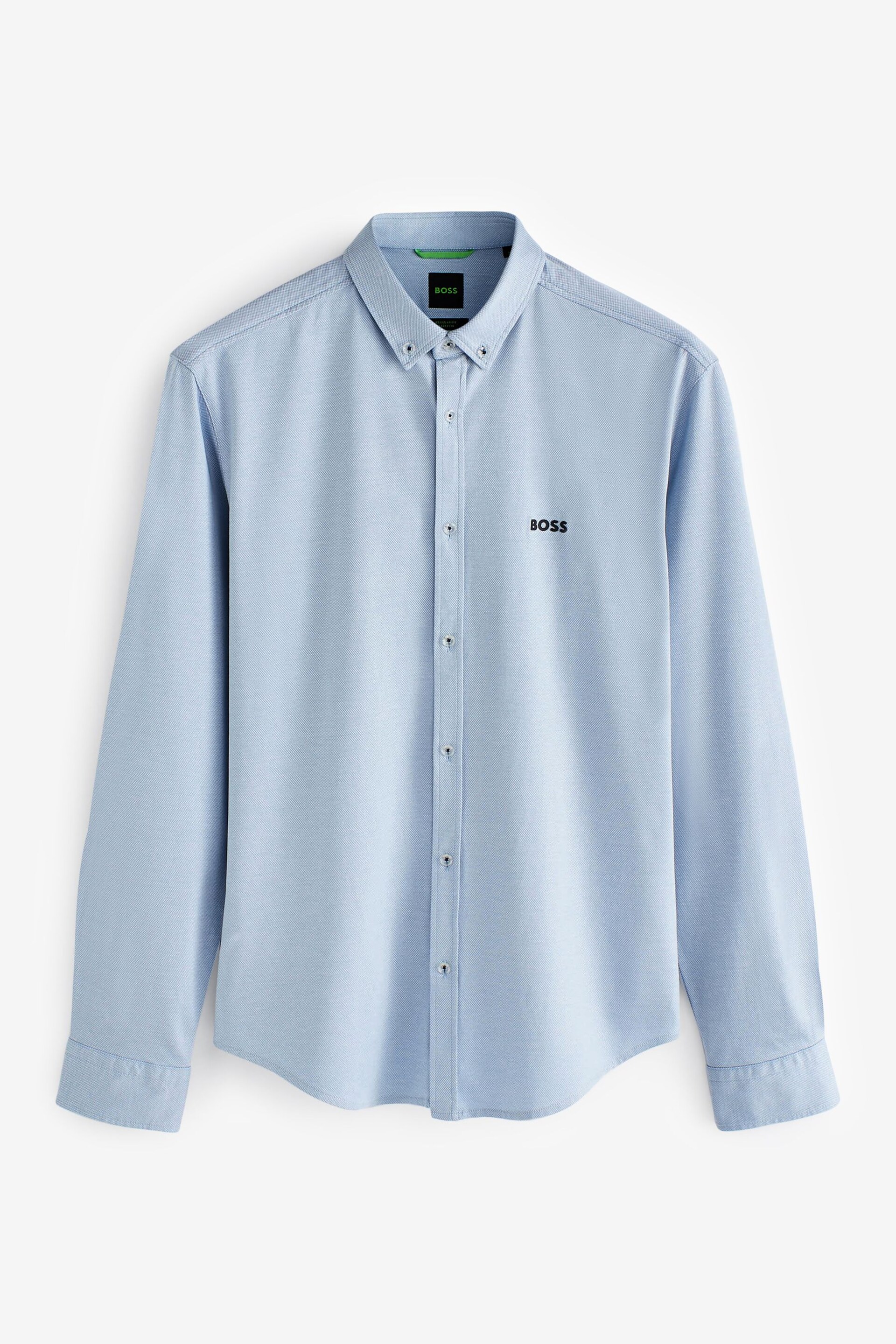 BOSS Blue Biado Long Sleeve Jersey Shirt - Image 4 of 4