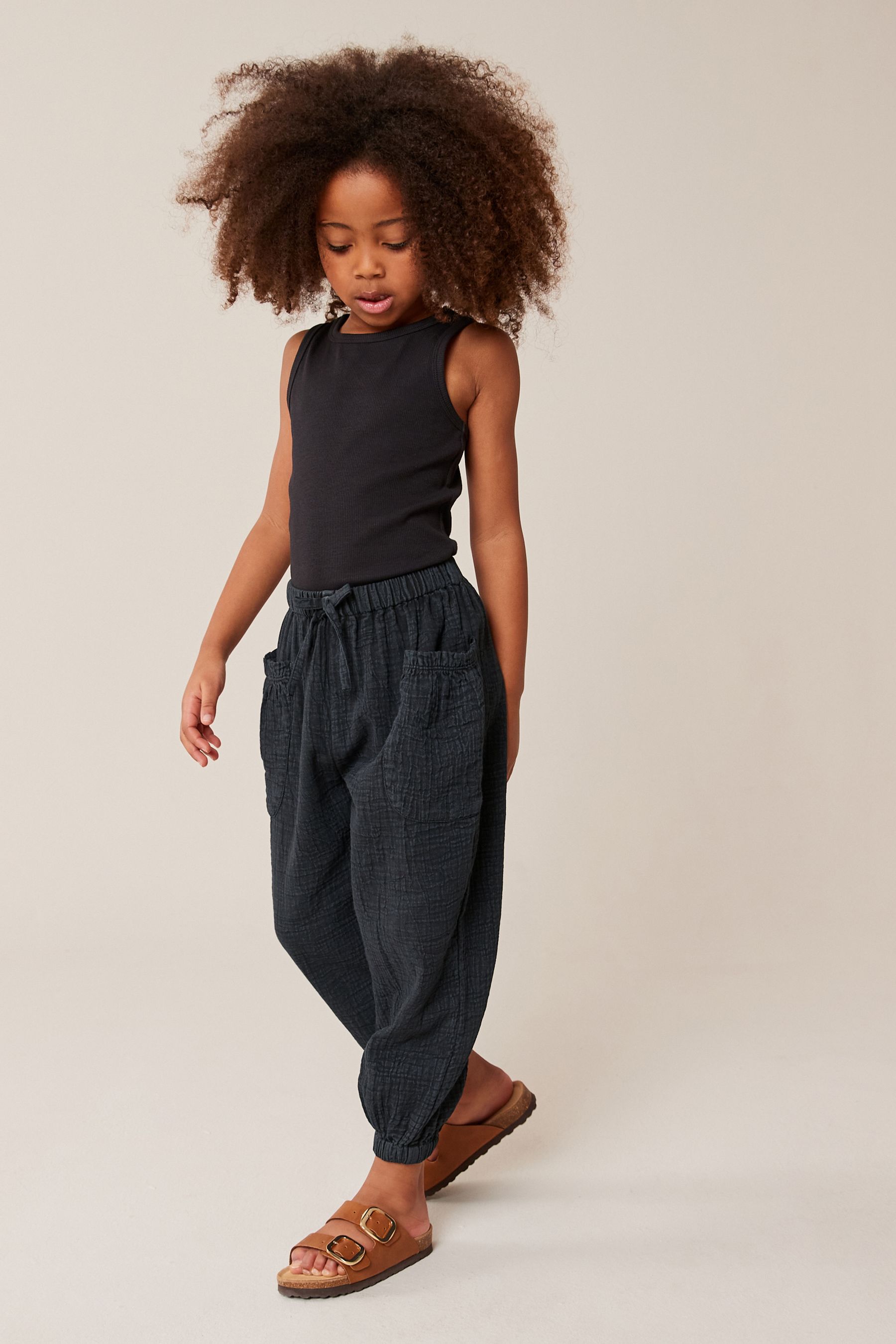 Buy Charcoal Grey 100 Cotton Textured Pull On Trousers 3 16yrs from Next Luxembourg