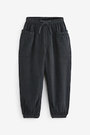 Charcoal Grey Textured Pull-On Trousers (3-16yrs) - Image 7 of 9