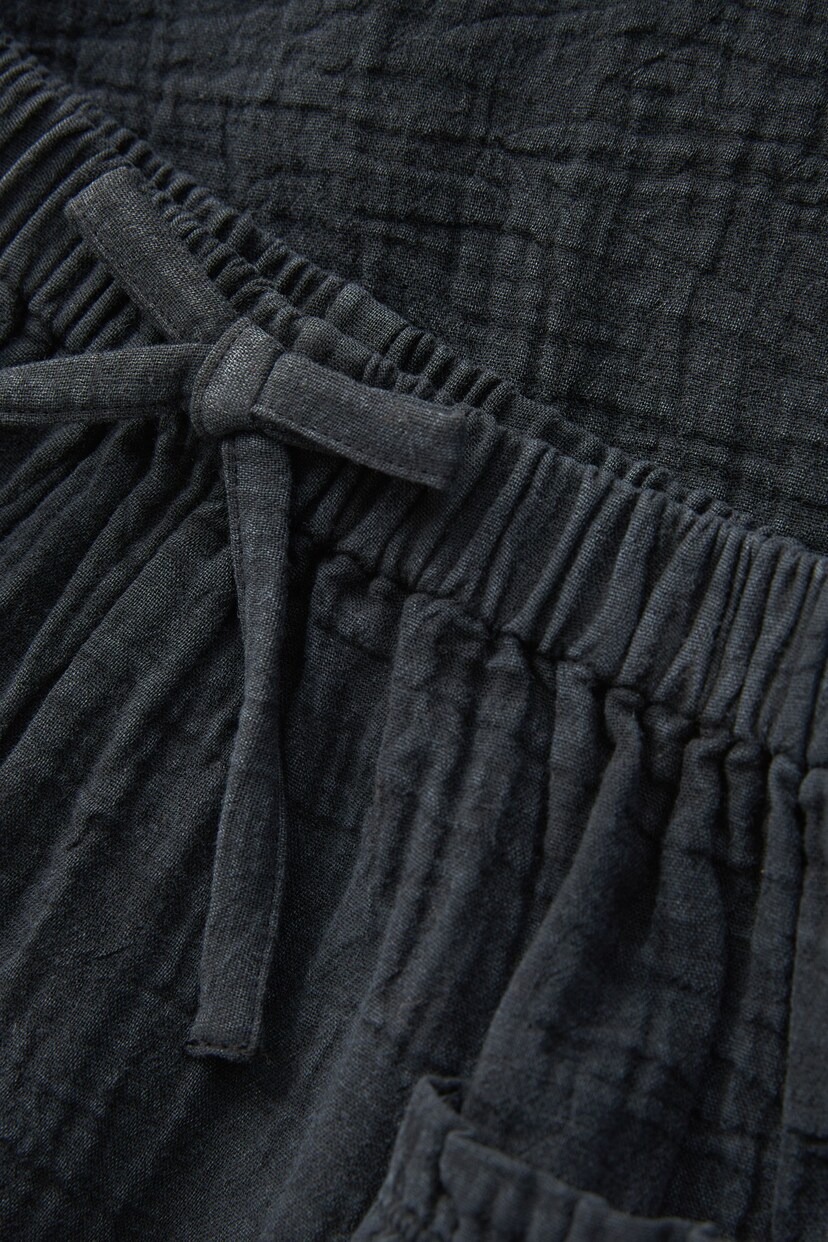 Charcoal Grey Textured Pull-On Trousers (3-16yrs) - Image 7 of 9