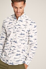 Joules Invitation White Print Cotton Shirt - Image 1 of 9