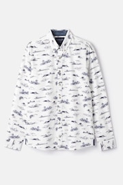 Joules Invitation White Print Cotton Shirt - Image 7 of 9