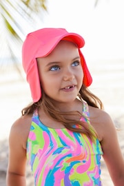 Bright Pink Swim Legionnaire Hat (3mths-10yrs) - Image 2 of 5