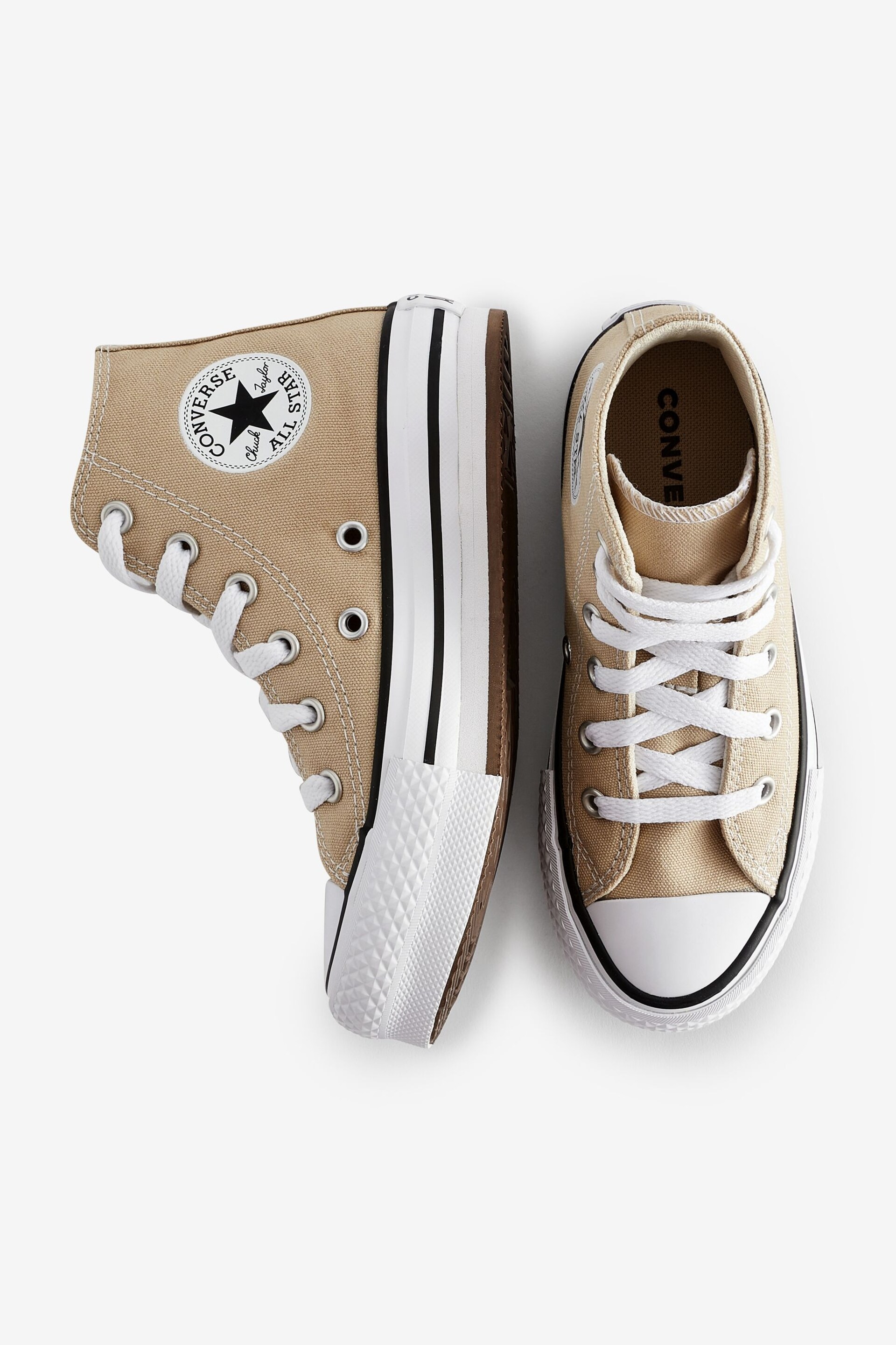 Converse Creame Neutral All Star EVA Lift Junior Trainers - Image 6 of 9