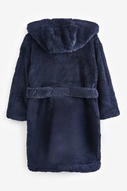 Navy Blue Fleece Dressing Gown (2-16yrs) - Image 6 of 7