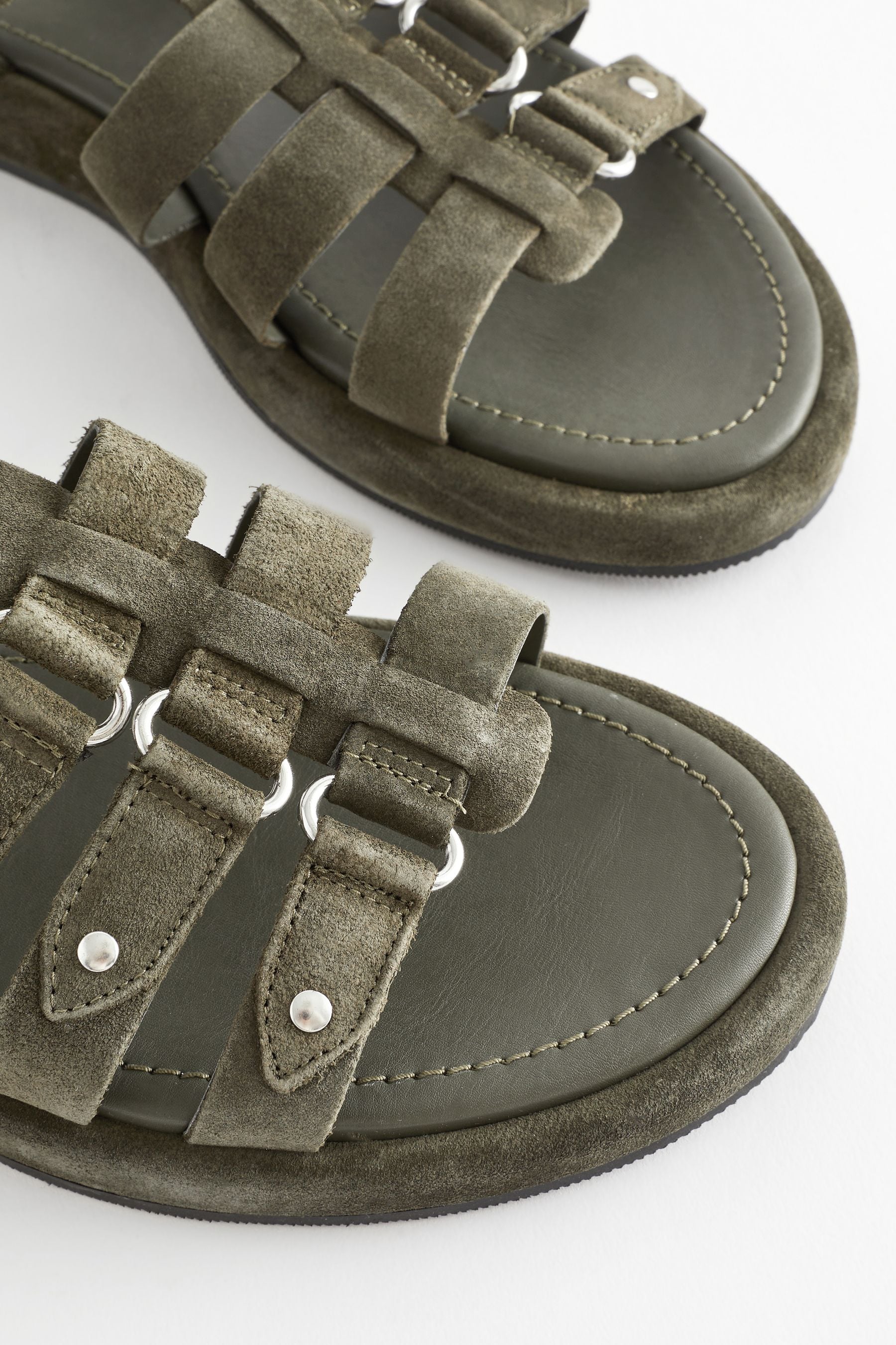 Olive green gladiator sandals top