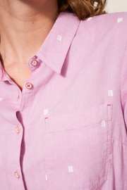 White Stuff Pink Cotton Sophie Shirt - Image 4 of 6