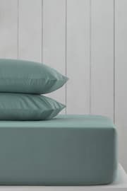 Green Sage Cotton Rich Deep Fitted Sheet - Image 1 of 2
