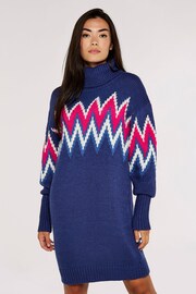 Apricot Blue & Pink Chevron Trail Jumper Dress - Image 1 of 4