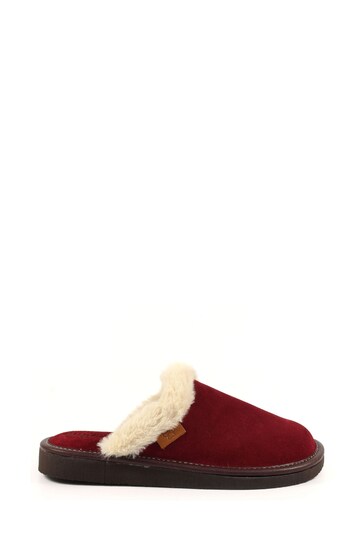 Lazy Dogz Burgundy Red Otto Suede Mule Slippers