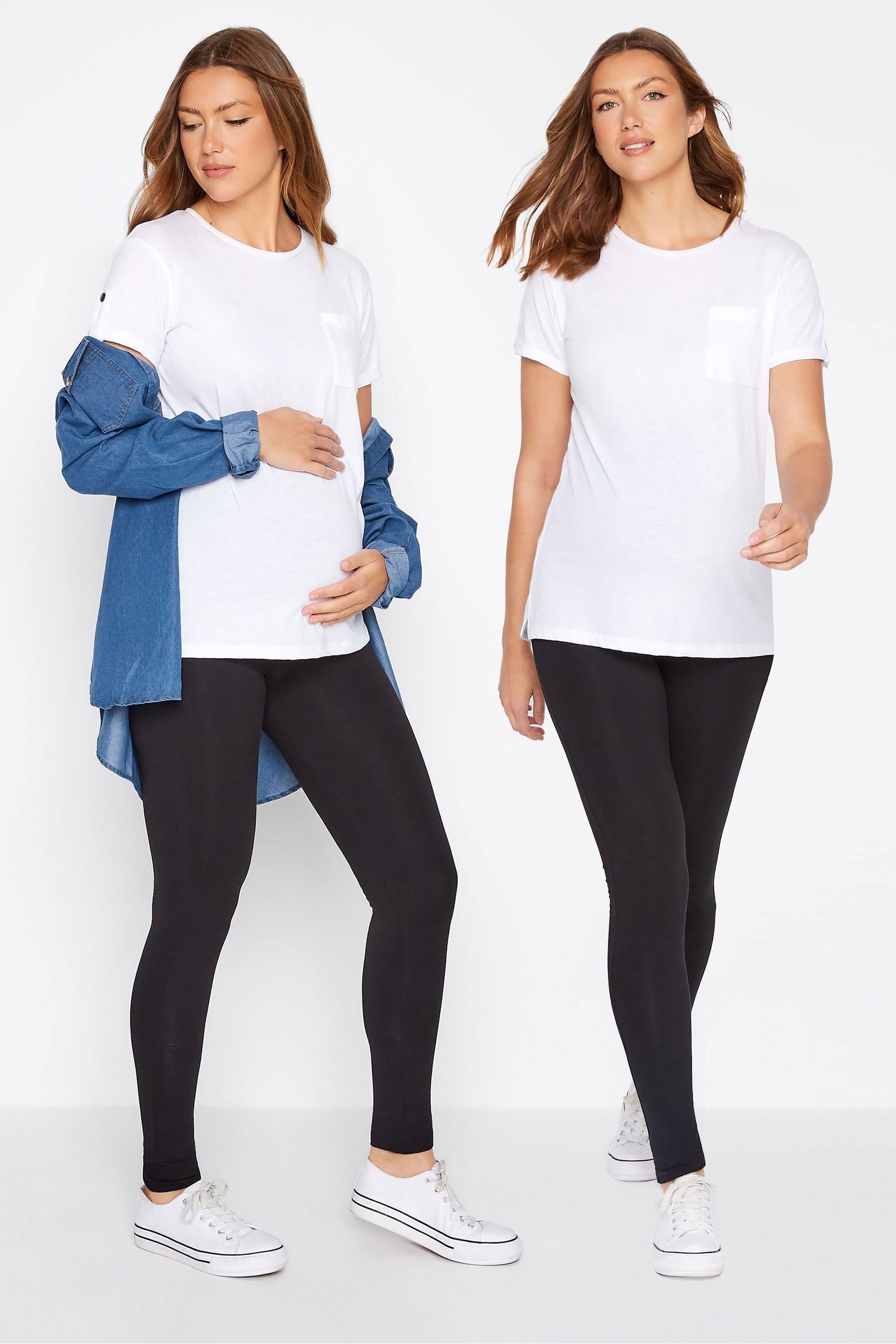 Buy Long Tall Sally Black Maternity Full Length Leggings 2 Packs from Next USA