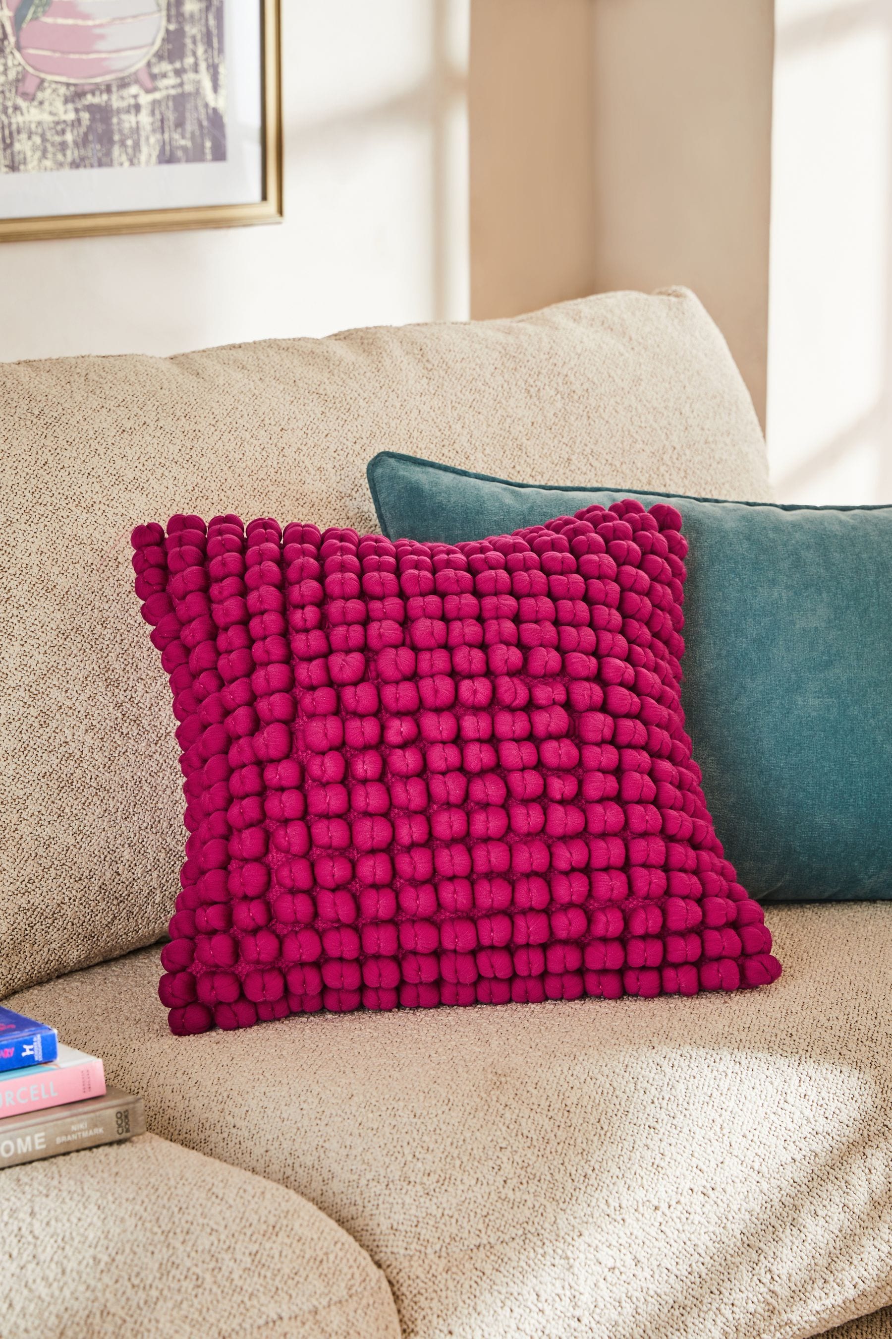 Pink shop cushions next