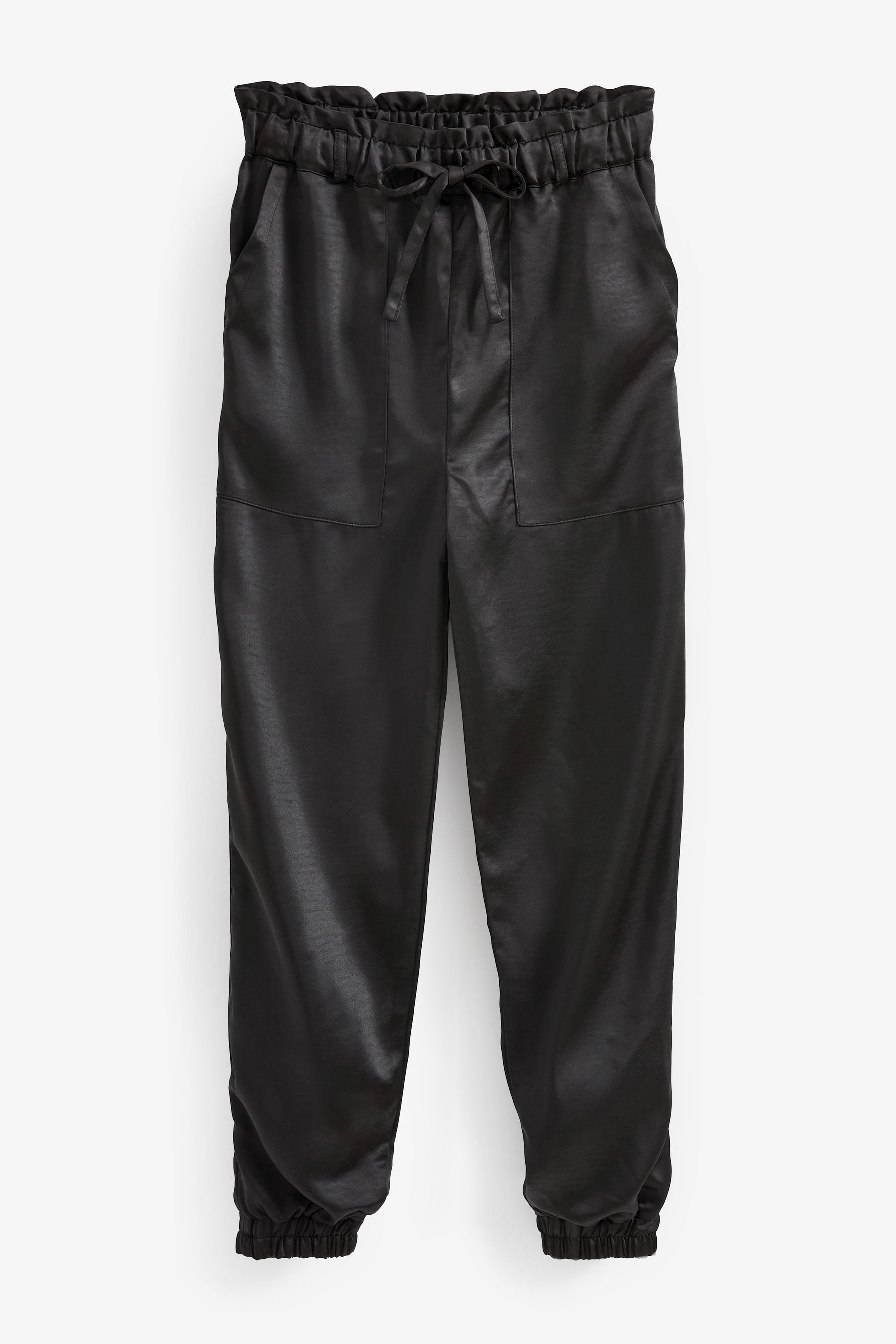 Buy Black Satin Joggers from Next Luxembourg