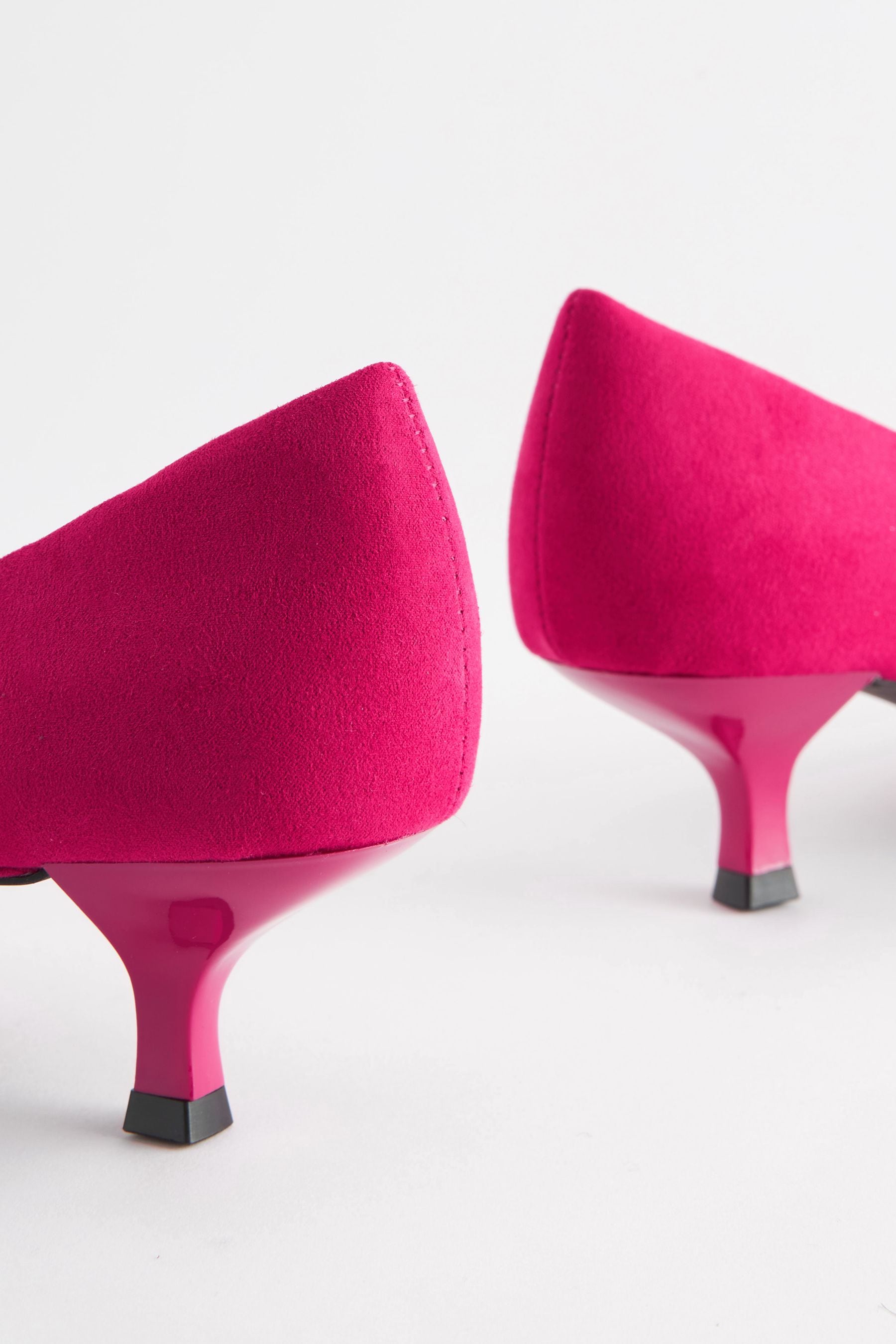 Hot pink kitten heel shoes hot sale