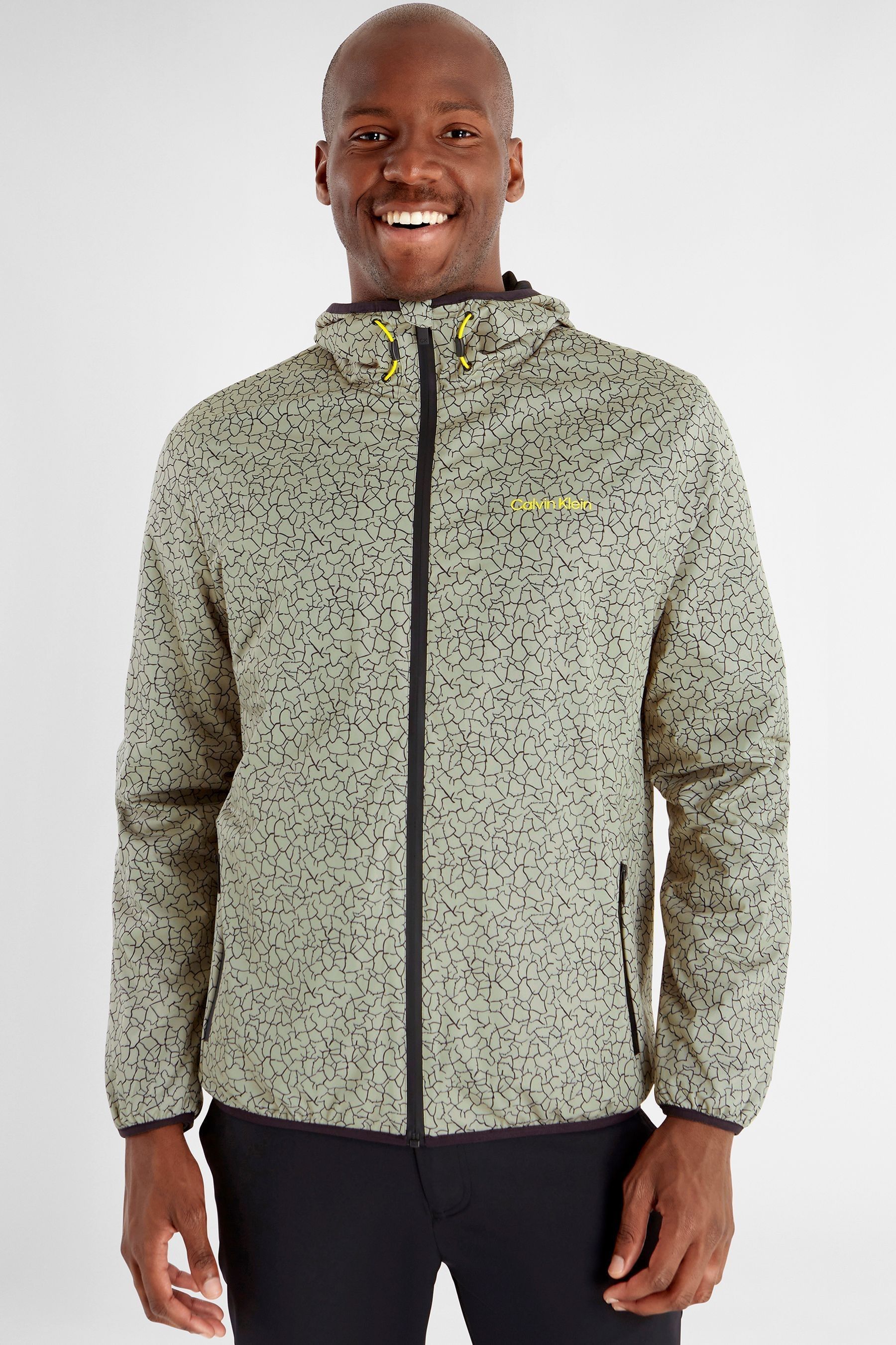 Buy Calvin Klein Golf Green Nantucket Printed Windbreaker Jacket from Next Luxembourg