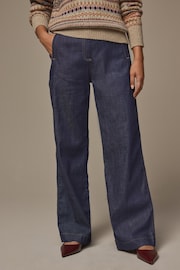 Laura Ashley Indigo Blue Wide Leg Jeans - Image 2 of 4