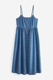 Mid Blue Button Through Midi Summer Dress - Image 6 of 6