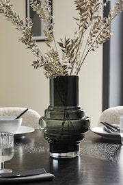 Black Ornamental Shaped Glass Vase - Image 1 of 3