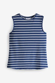 Celtic & Co. Blue Cotton Blend Jersey Tank Top - Image 2 of 2