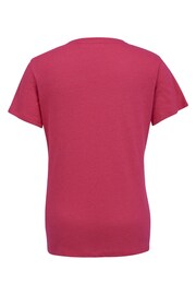 Celtic & Co. Pink Linen / Cotton V Neck T Shirt - Image 3 of 5