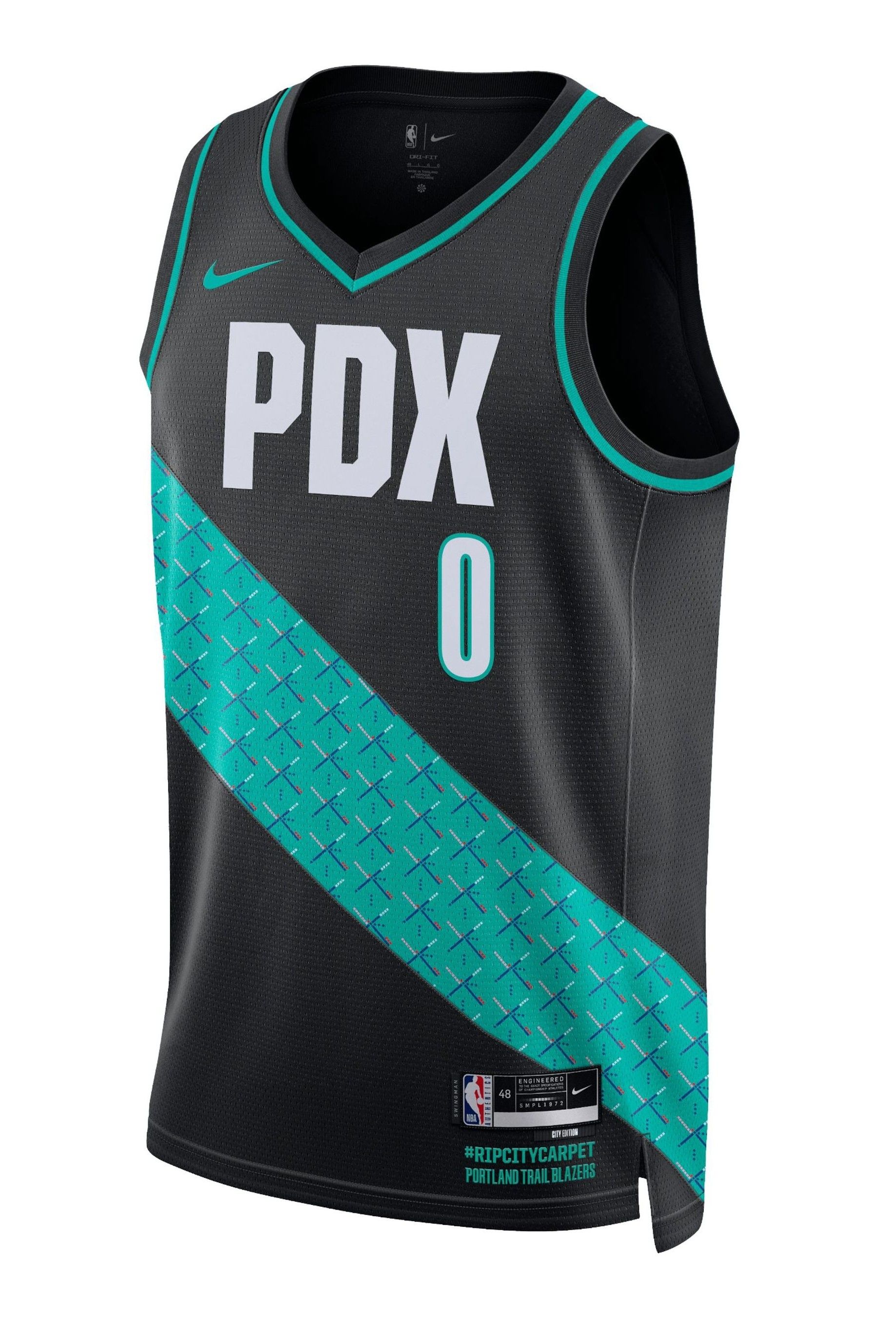 Nike Black Portland Trail Blazers City Edition Swingman Jersey 22 Damian Lillard