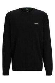 BOSS Black Crew Neck Logo Jersey Sweatshirt - Image 5 of 5