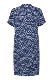 Celtic & Co. Blue Short Sleeve Knee Length Shift Dress - Image 3 of 5