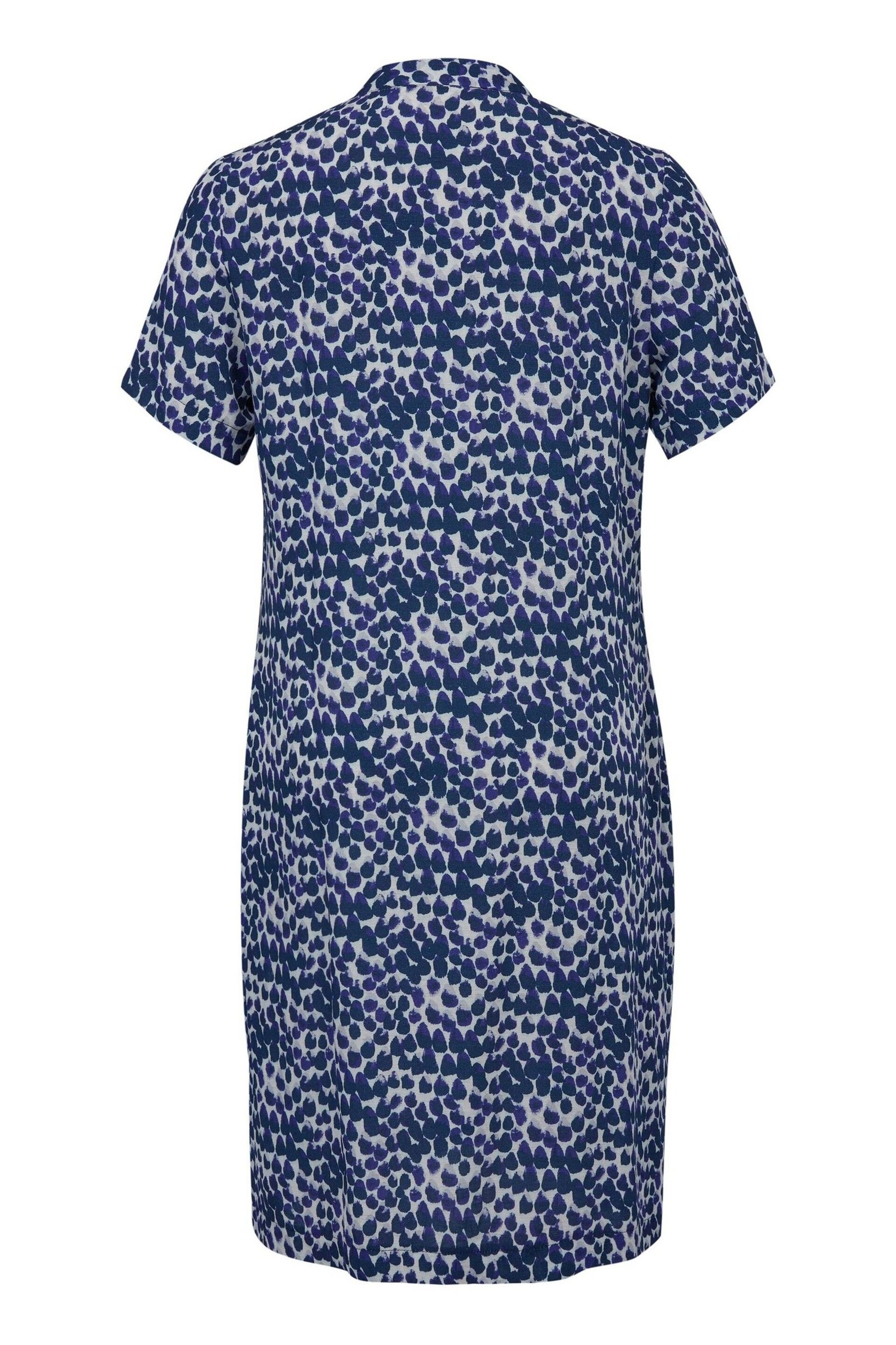 Celtic & Co. Blue Short Sleeve Knee Length Shift Dress - Image 4 of 5