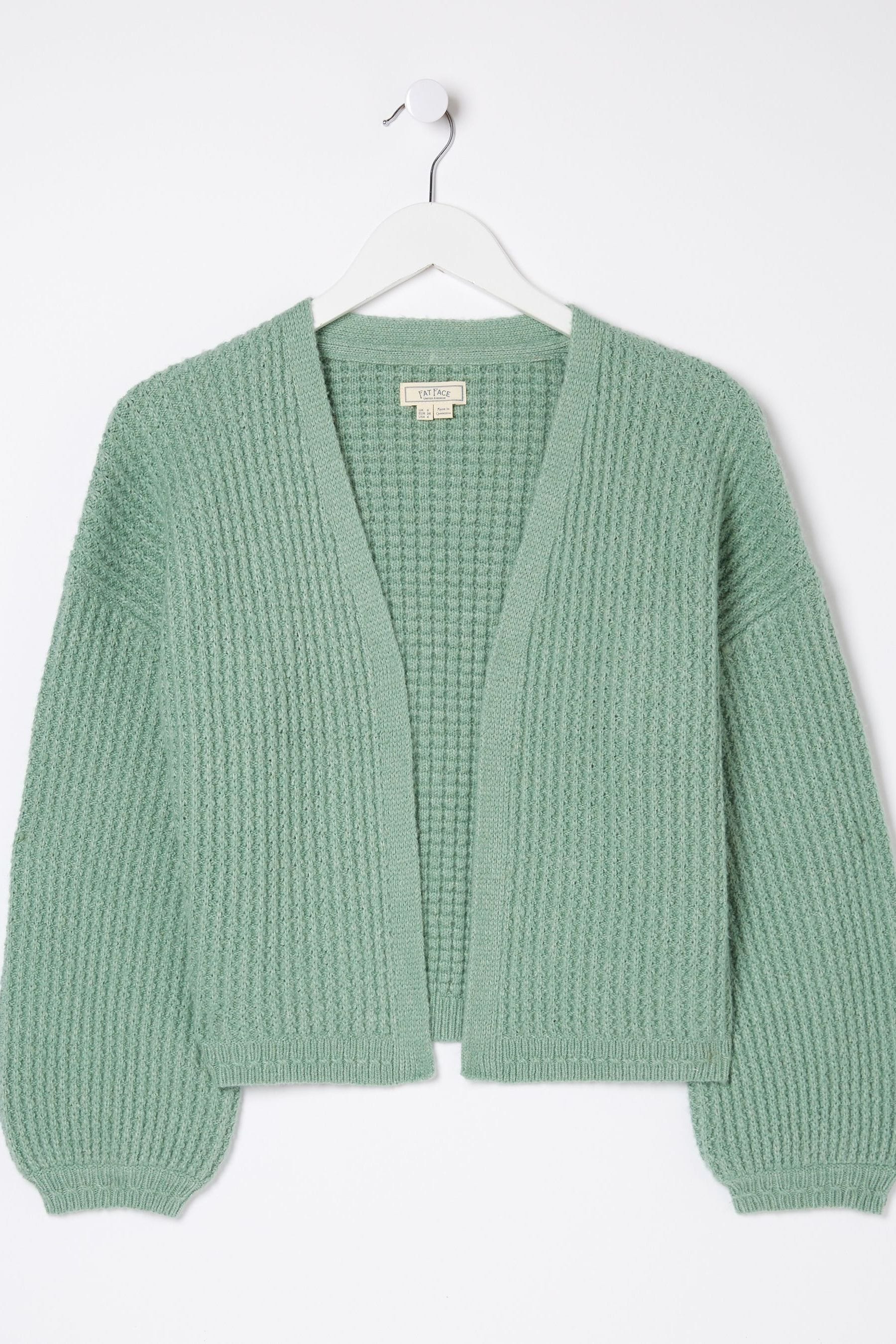 Short green cardigan outlet