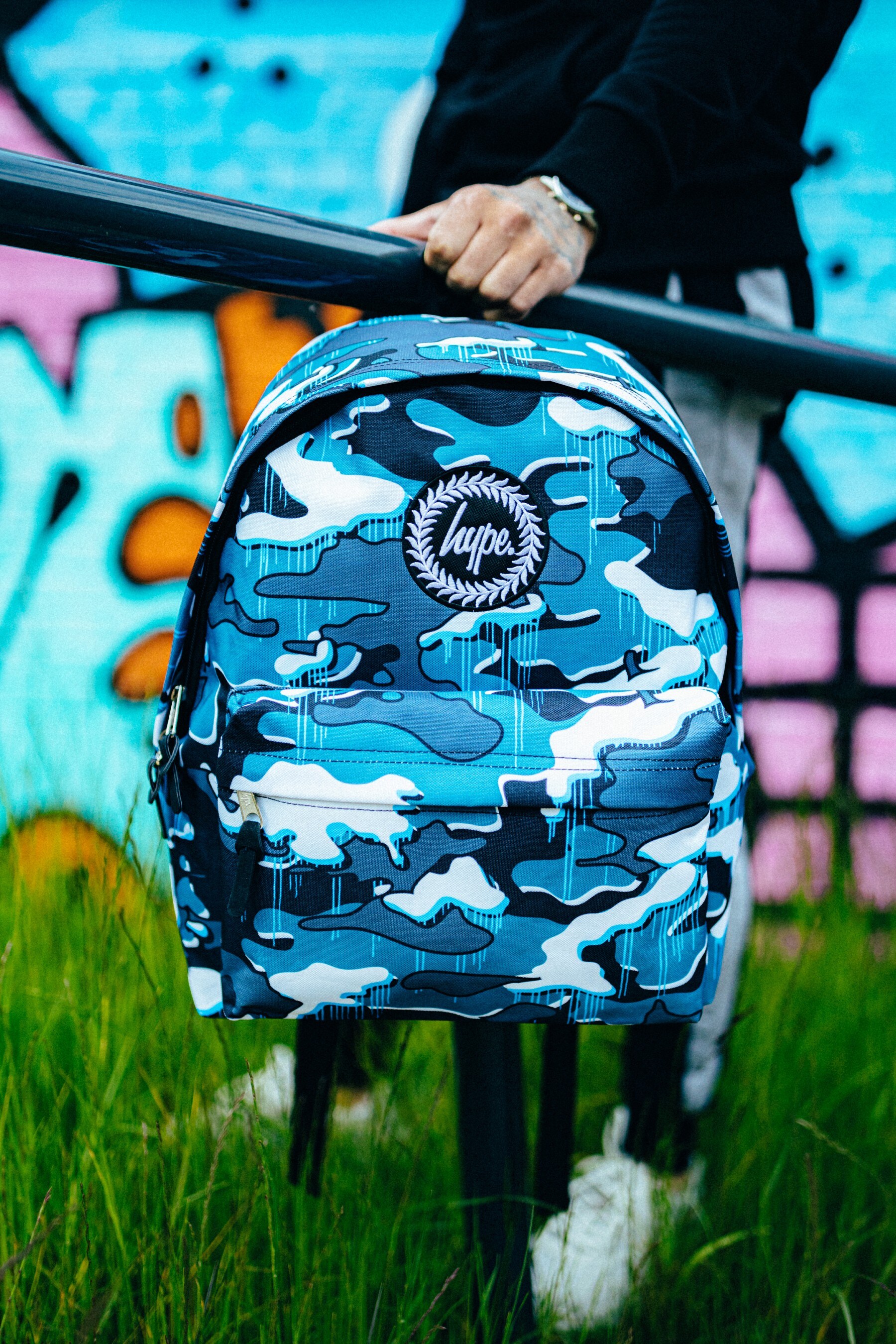 Buy Hype. Blue Drips Camo Backpack from Next Germany