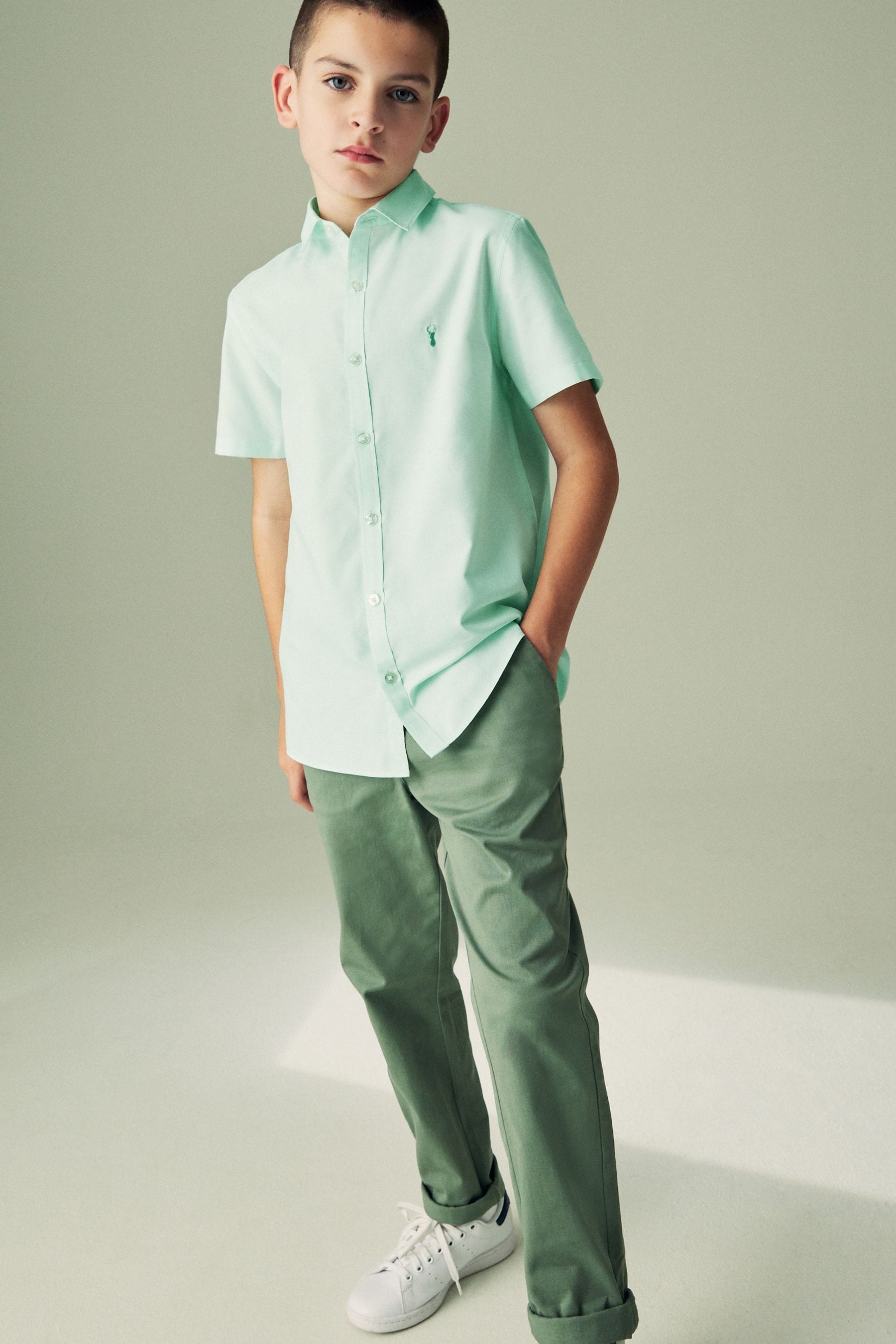 Mint green short sleeve shirt on sale