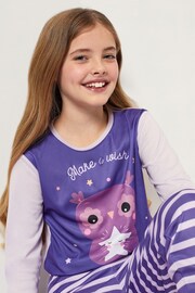 Harry Bear Purple Make A Wish Owl Animal Printed Pyjamas - Image 4 of 4