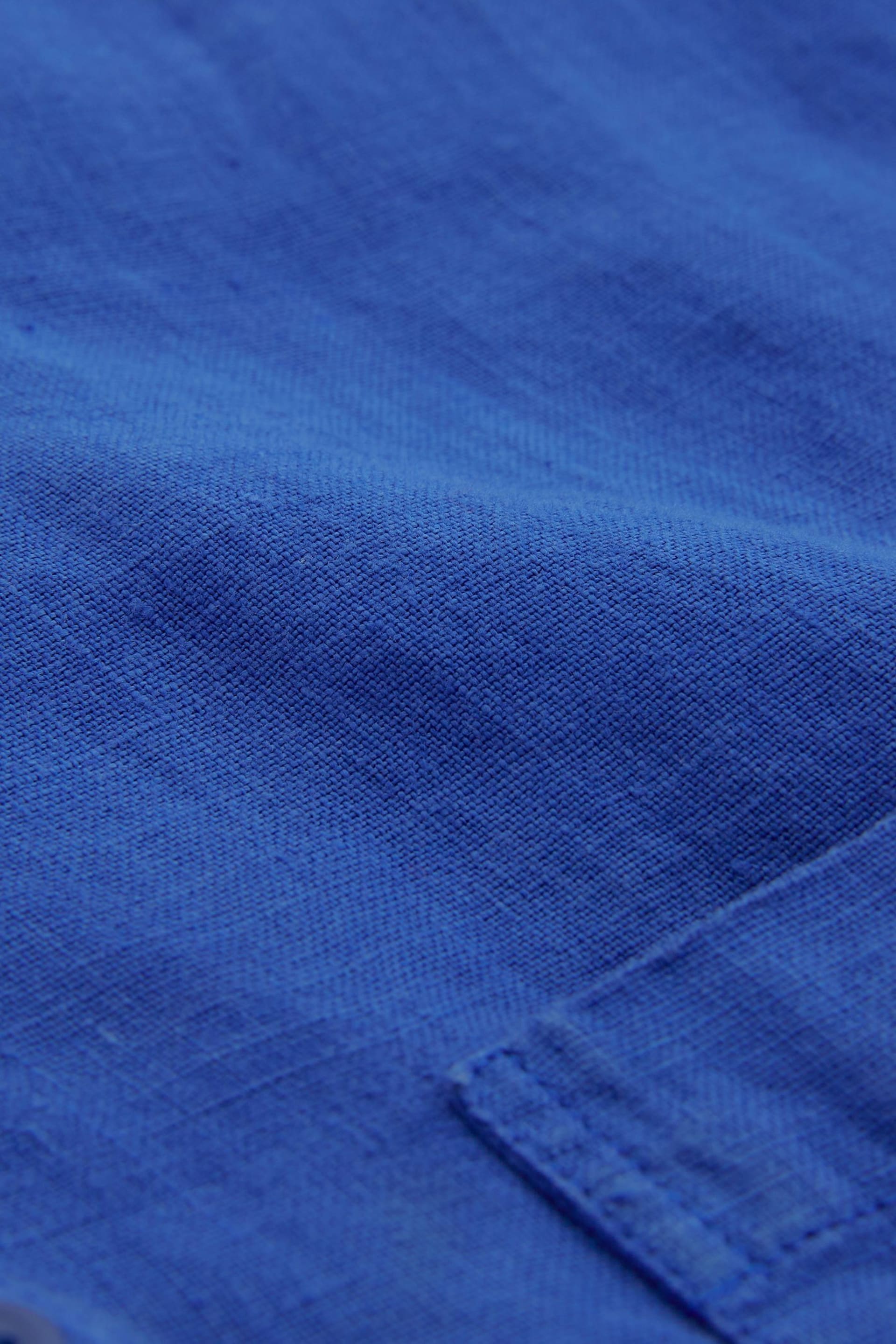 Celtic & Co. Blue Linen Button Through Dress - Image 7 of 7