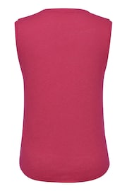 Celtic & Co. Pink Linen Cotton Tank Top - Image 4 of 6