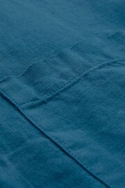 Celtic & Co. Blue Linen Long Sleeve Jumpsuit - Image 5 of 5