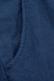 Celtic & Co. Blue Linen V Neck Sleeveless Jumpsuit - Image 7 of 8