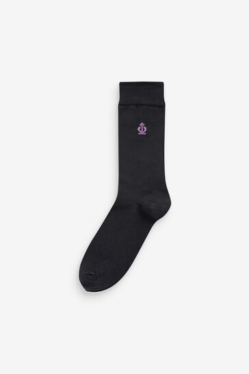 Jeff Banks Brown Recycled Cotton Classic Crew Socks