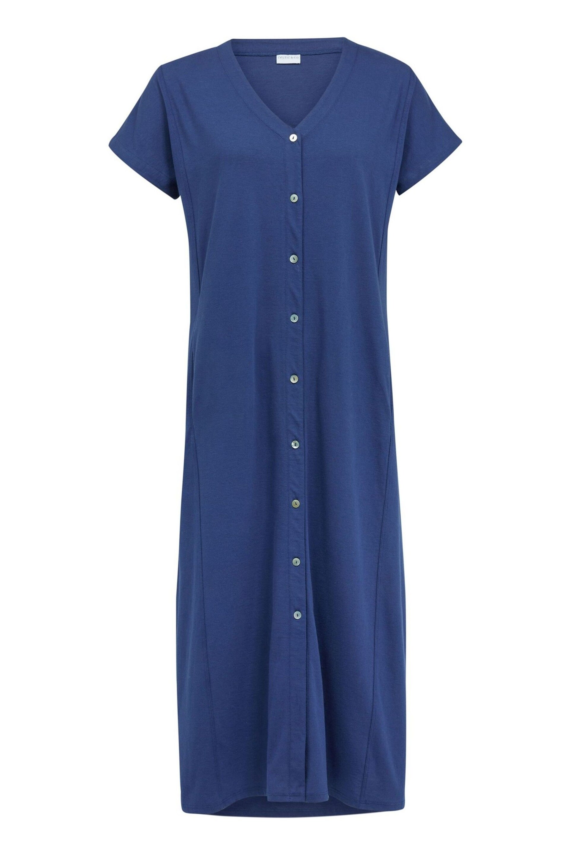 Celtic & Co. Button Through Jersey Midi Dress - Image 3 of 5