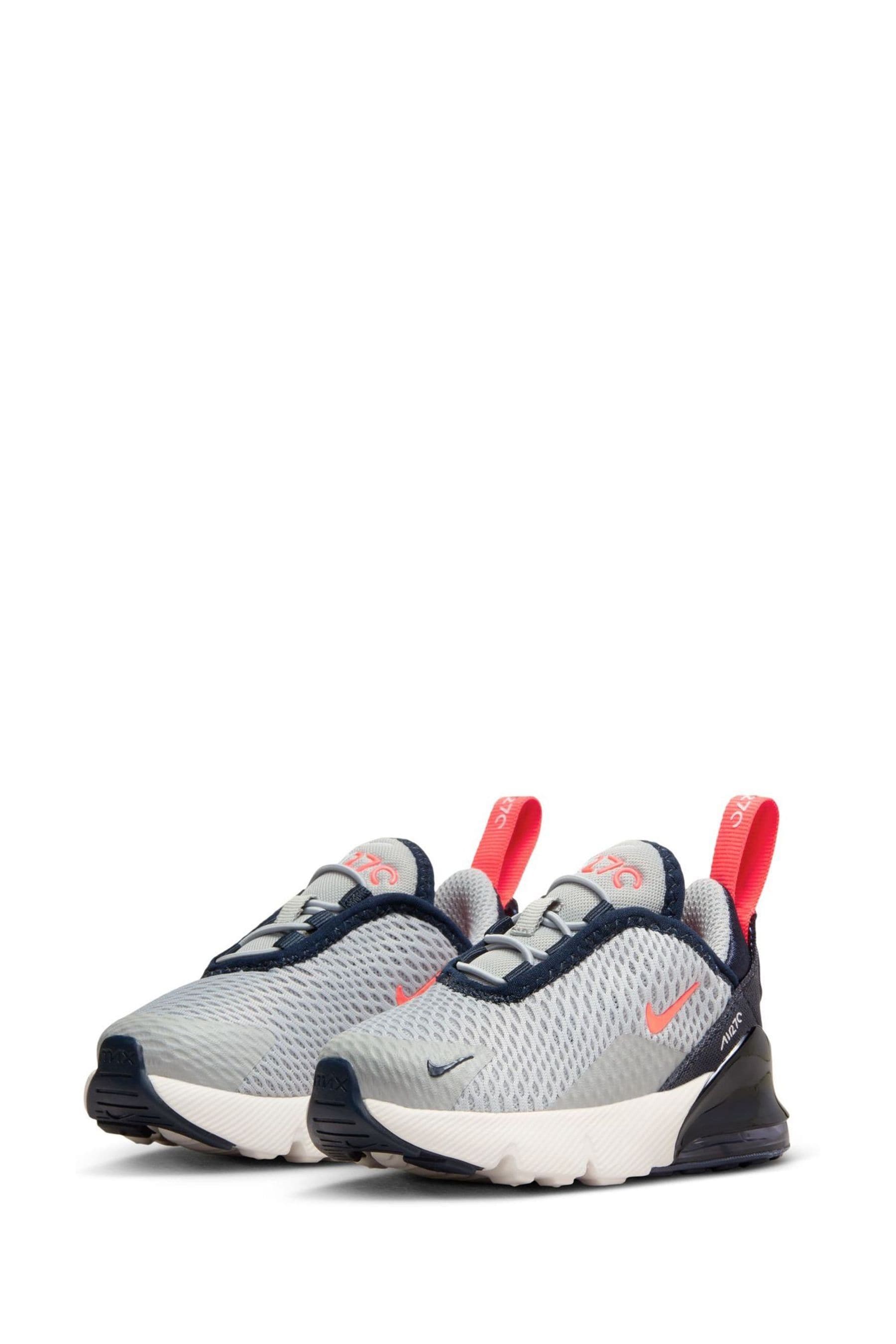 Buy Nike Grey Red Infant Air Max 270 Trainers from Next Luxembourg