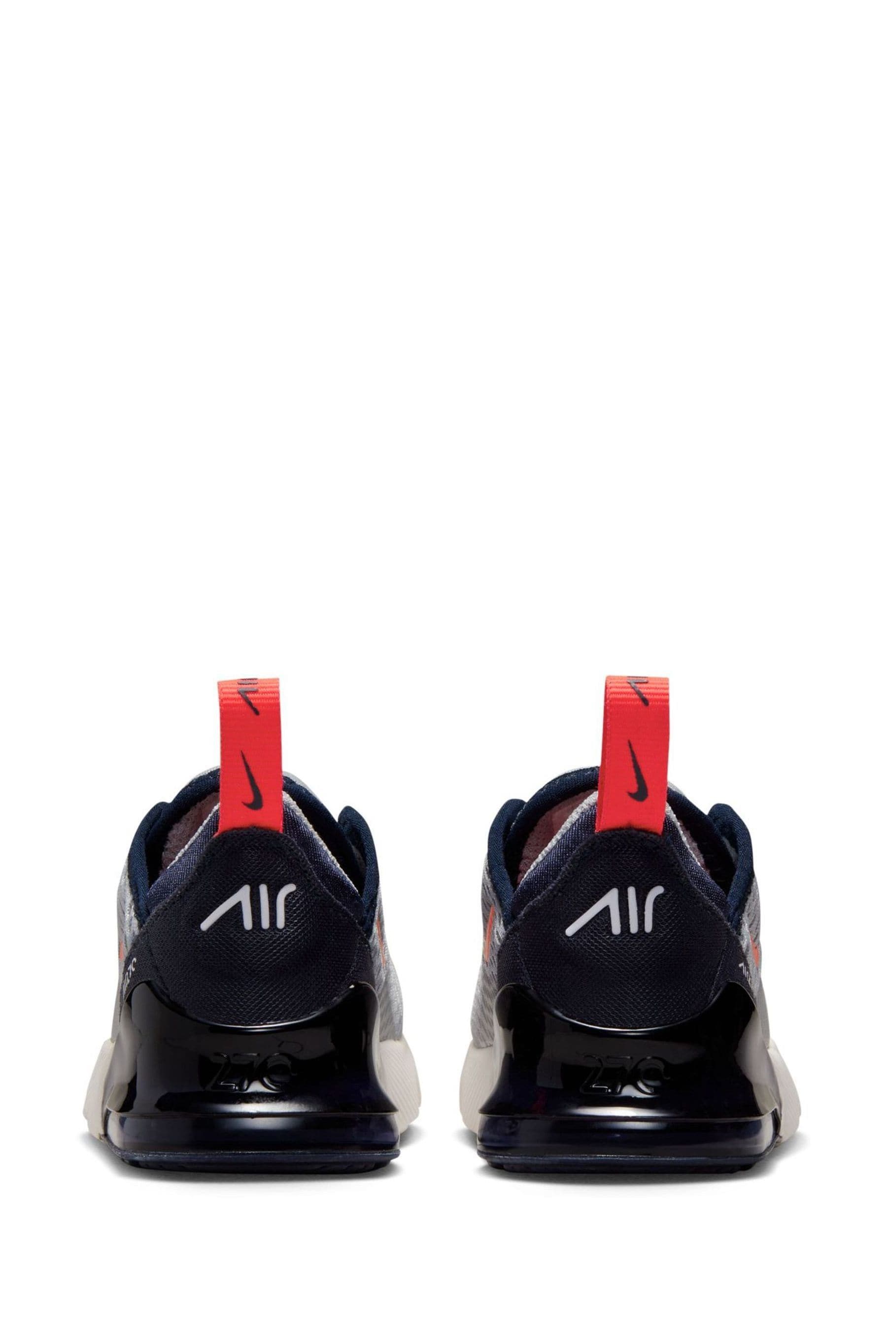 Nike Grey Red Infant Air Max 270 Trainers