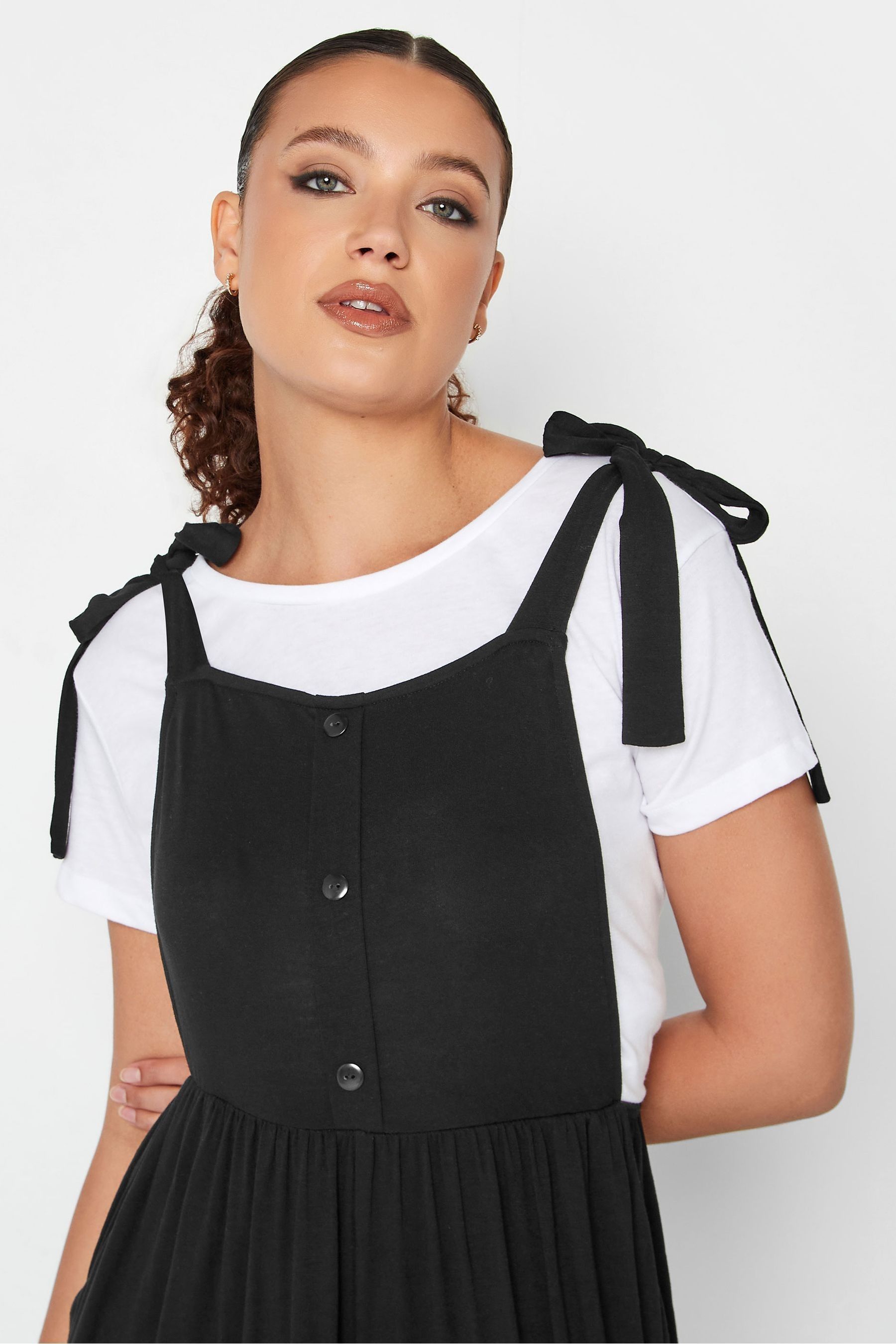 Tall black dungarees shop