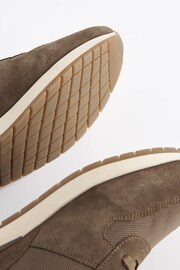 Taupe Brown Suede Trainers - Image 4 of 6